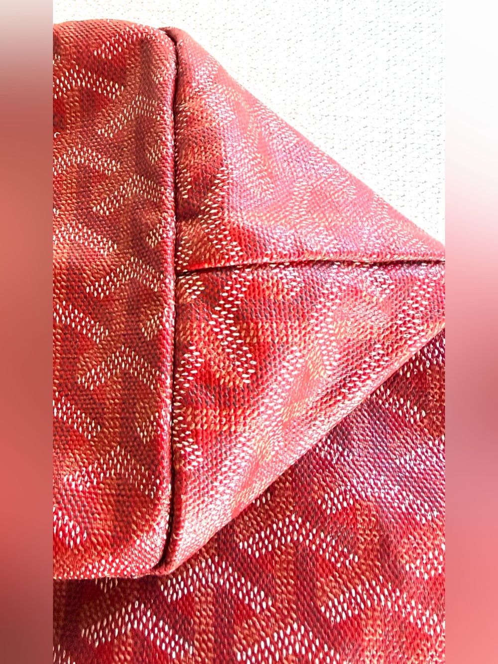 GOYARD Saint Louis PM Red Goyardine Tote Bag + Pouch - Picture 9 of 16